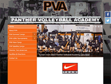 Tablet Screenshot of panthervolleyballacademy.com